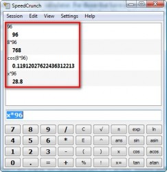 speedcrunch decimal