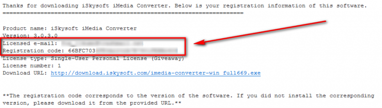 register iskysoft imedia converter free