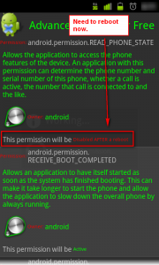 android permissions reset after reboot