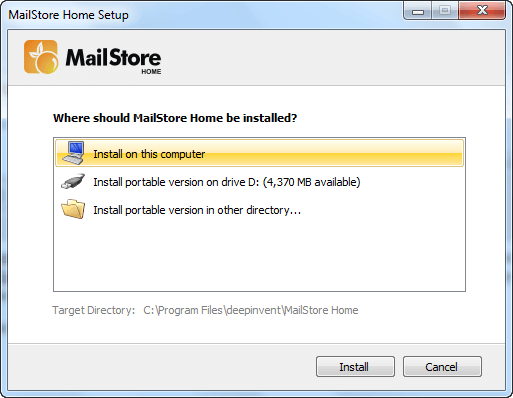 mailstore portable free