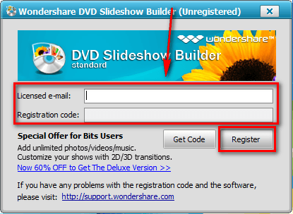 wondershare dvd slideshow creator registration code