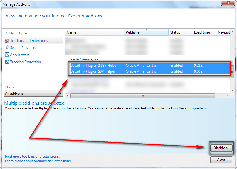 How to disable Java for Firefox, Chrome, Explorer, or Opera