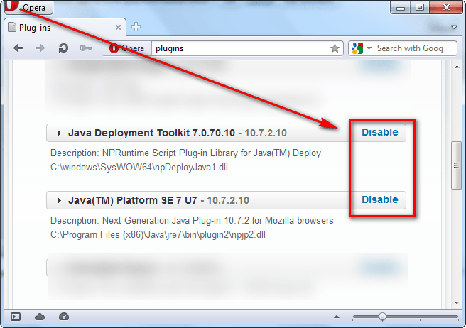 How to disable Java for Firefox, Chrome, Internet Explorer, or Opera ...