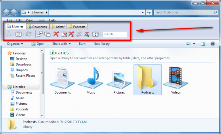 [Windows] Add tabbed browsing to Windows Explorer with QTTabbar | dotTech