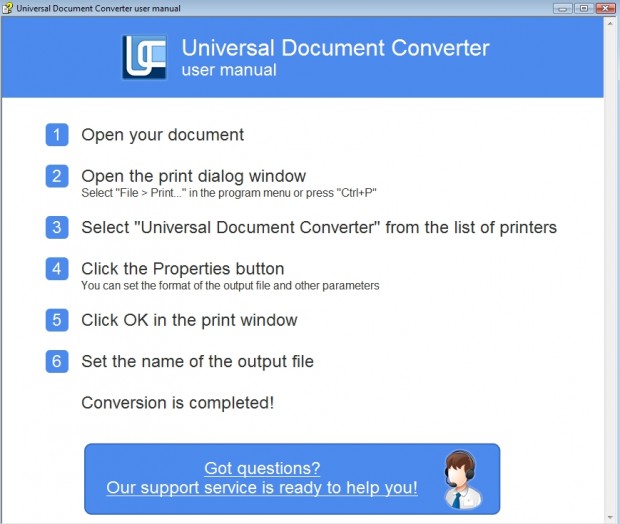 Windows Convert Your Documents To Various Types With Universal 0603