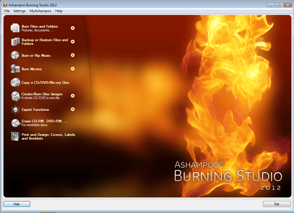 Ashampoo Burning Studio 2012 screenshot 1 
