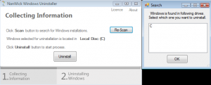 Nanwick Windows Uninstaller Screenshot