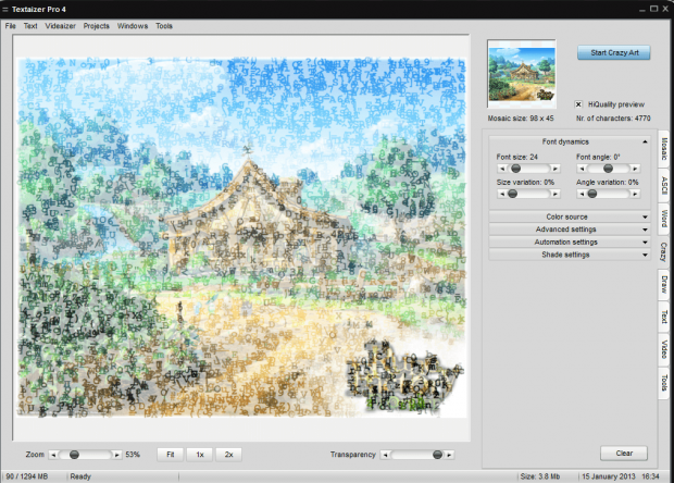 [Windows] Turn any picture into a text mosaic with Textaizer Pro | dotTech