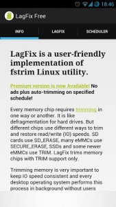 LagFix Free Start Screen