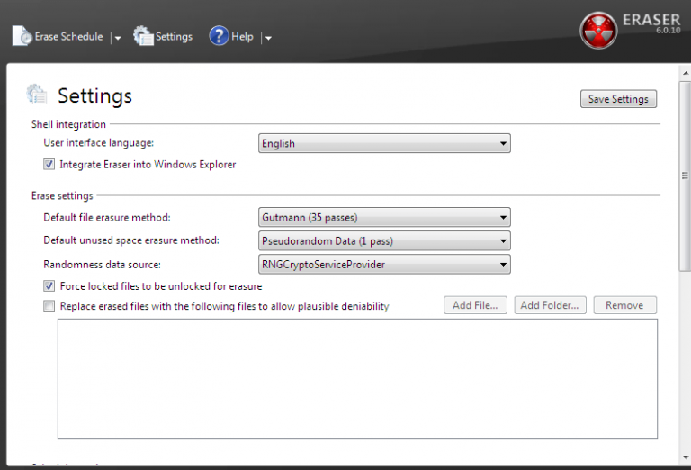 [Windows] Eraser is the best free program for securely deleting files