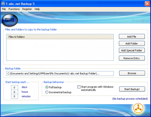 [Windows] Backup your files and folders with 1-abc.net Backup, a ...