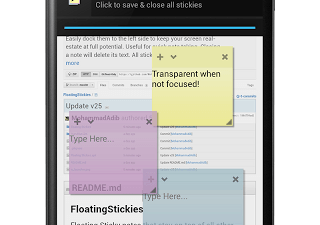 Floating Stickies transparent notes