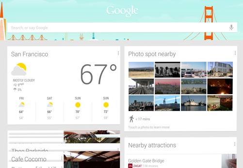 Google Now for Tablets
