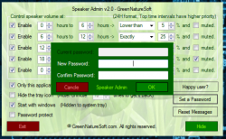 Speaker Admin set a password