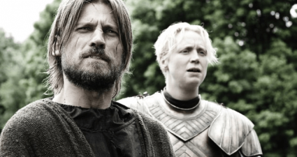Still of Nikolaj Coster-Waldau and Gwendoline Christie in Game of Thrones