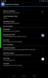 Swapps sidebar appearance settings
