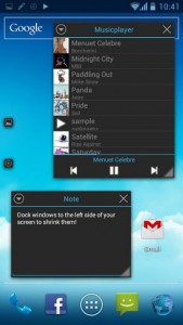 Tiny Apps music player and notes