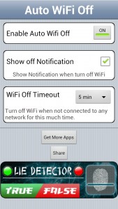 Auto WiFi Off Enabled