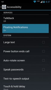 Enable Floating Notifications
