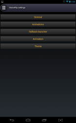 HomeFlip settings menu
