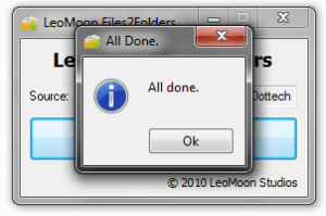 LeoMoon Files2Folders All Done