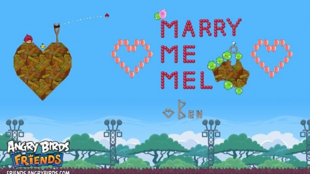 Marry Me Mel Angry Birds Proposal