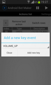 Android Bot Maker add new key