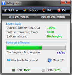 BatteryCare Main UI
