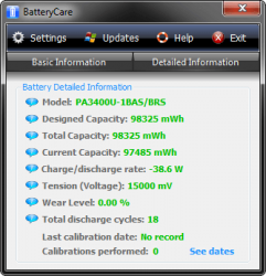 BatteryCare Main detailed info