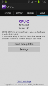 CPU-Z about tab