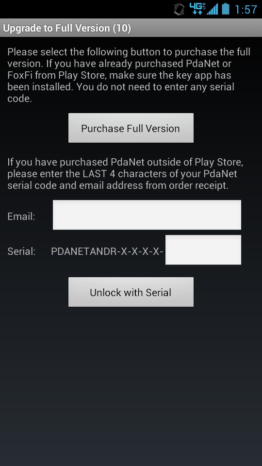 foxfi android email and serial key
