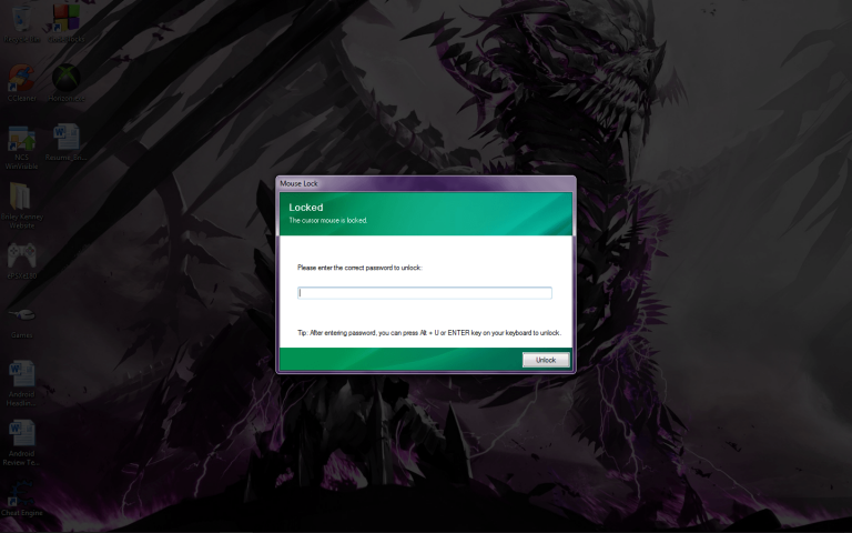 [Windows] Securely lock your computer and mouse cursor with Mouse Lock ...