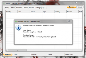 Portable Update nothing found