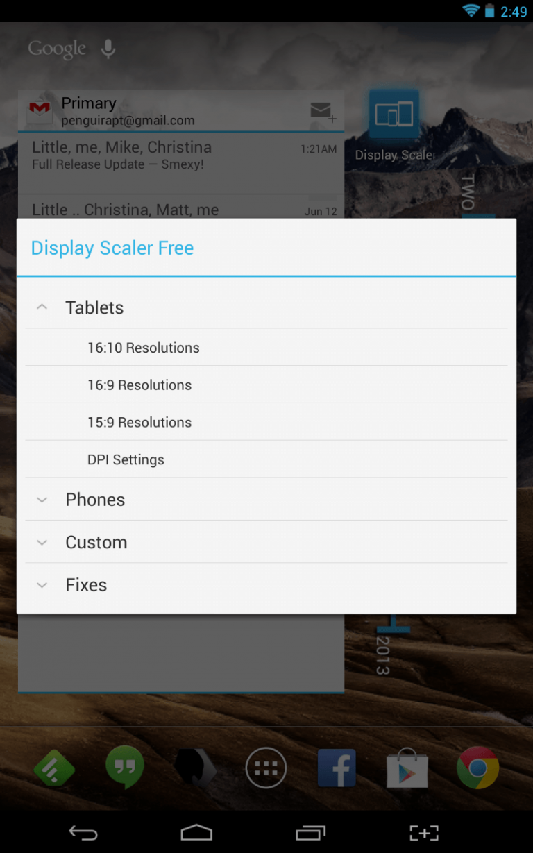 [Android] Change the display resolution and aspect ratio of your device