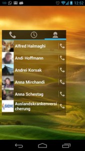 Simple Dialer contacts tab
