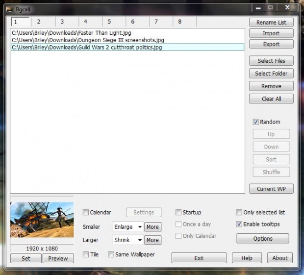 [Windows] Bgcall is an advanced automatic wallpaper changer — and it is portable, too! dotTech