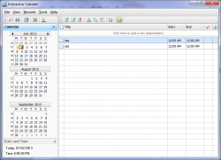 Interactive Calendar Screenshot
