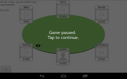 Neo Poker Bot game paused