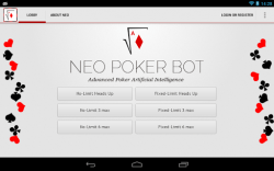 Neo Poker Bot lobby