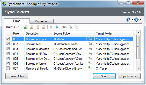 Synch Folders In Vista