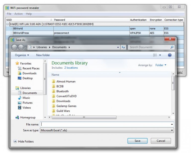 [Windows] Recover wireless access point passwords with WiFi