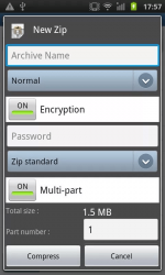Compress Files into ZIP Android