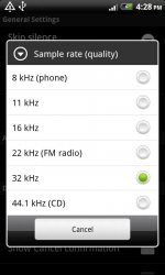 Smart Voice Recorder Sample Rate Quality