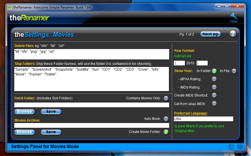Simple rename. Save browser. Movie Tracker.