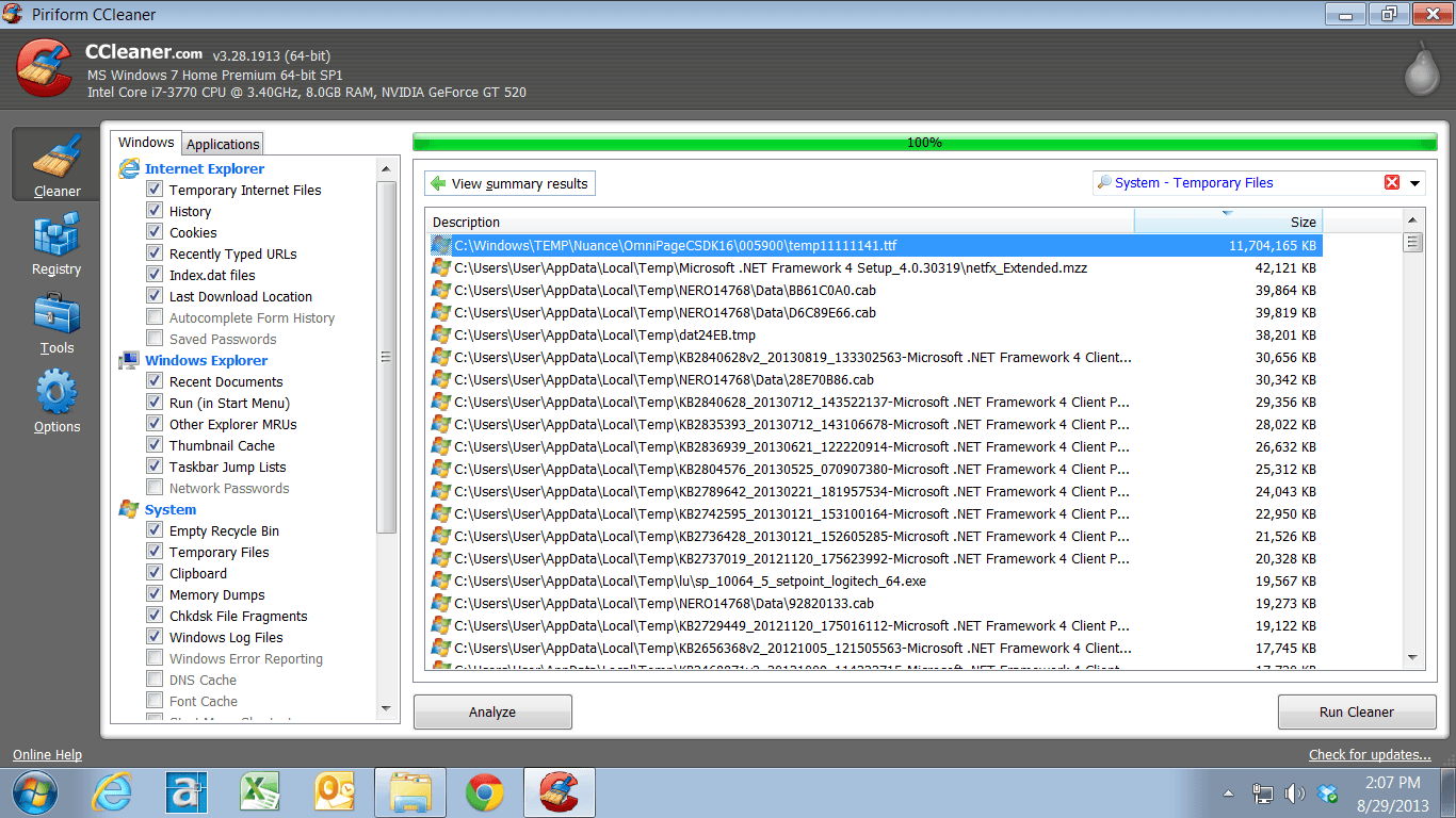 Windows 7 Porn - This one temporary file is 11GB large, must be filled with ...