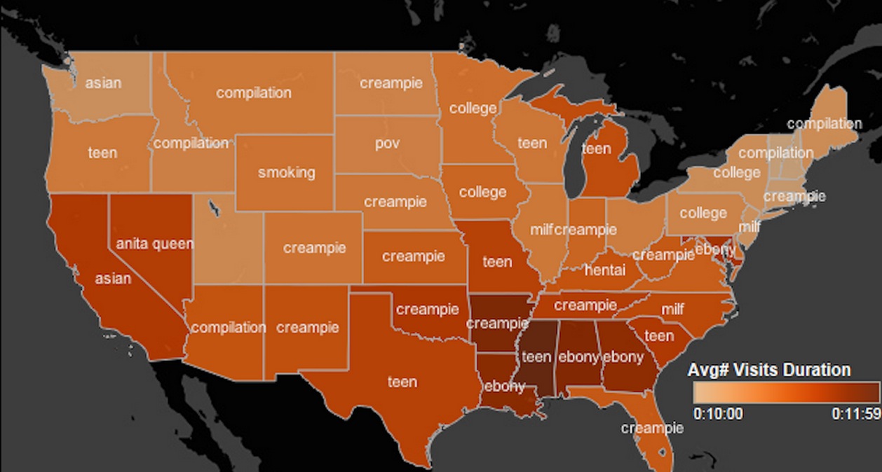 PornHub details what type of porn Americans like, state by state ...