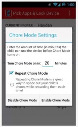 Kids Zone App Lock setup chore mode