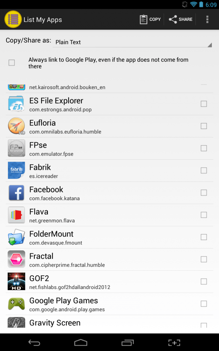 [Android] List My Apps allows you to quickly show off your installed