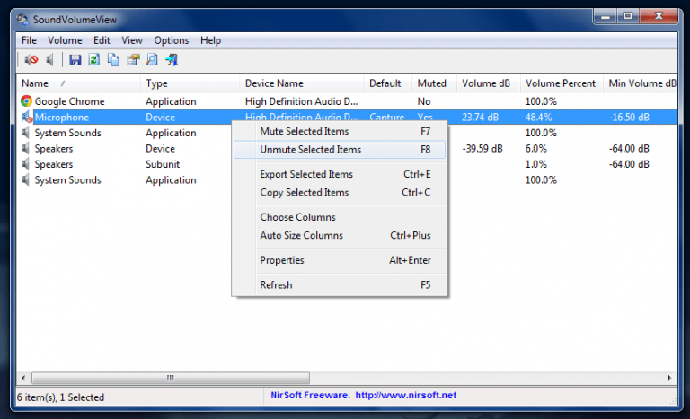 download the new for windows SoundVolumeView 2.43