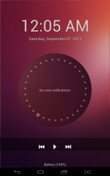 Ubuntu Lockscreen media controls